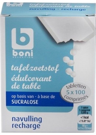 BONI SELECTION édulcorant recharge 5x100pcs - CHOCKIES