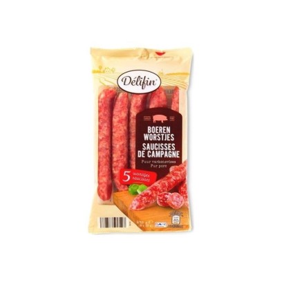 A - Délifin saucisses campagne 5 pcs 275 gr CHOCKIES