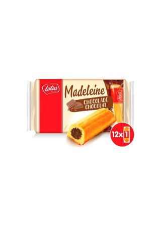 Lotus 12 madeleines fourrées chocolat 300 gr
