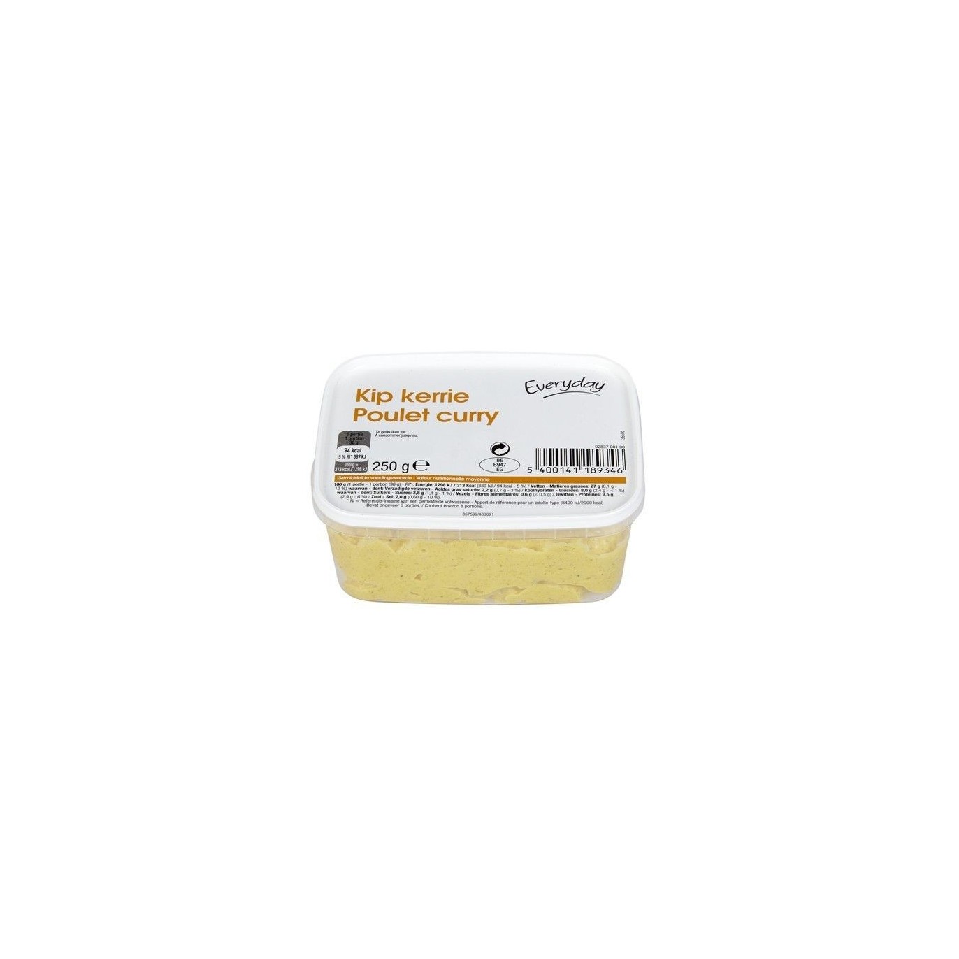 EVERYDAY salade poulet curry 250 gr
