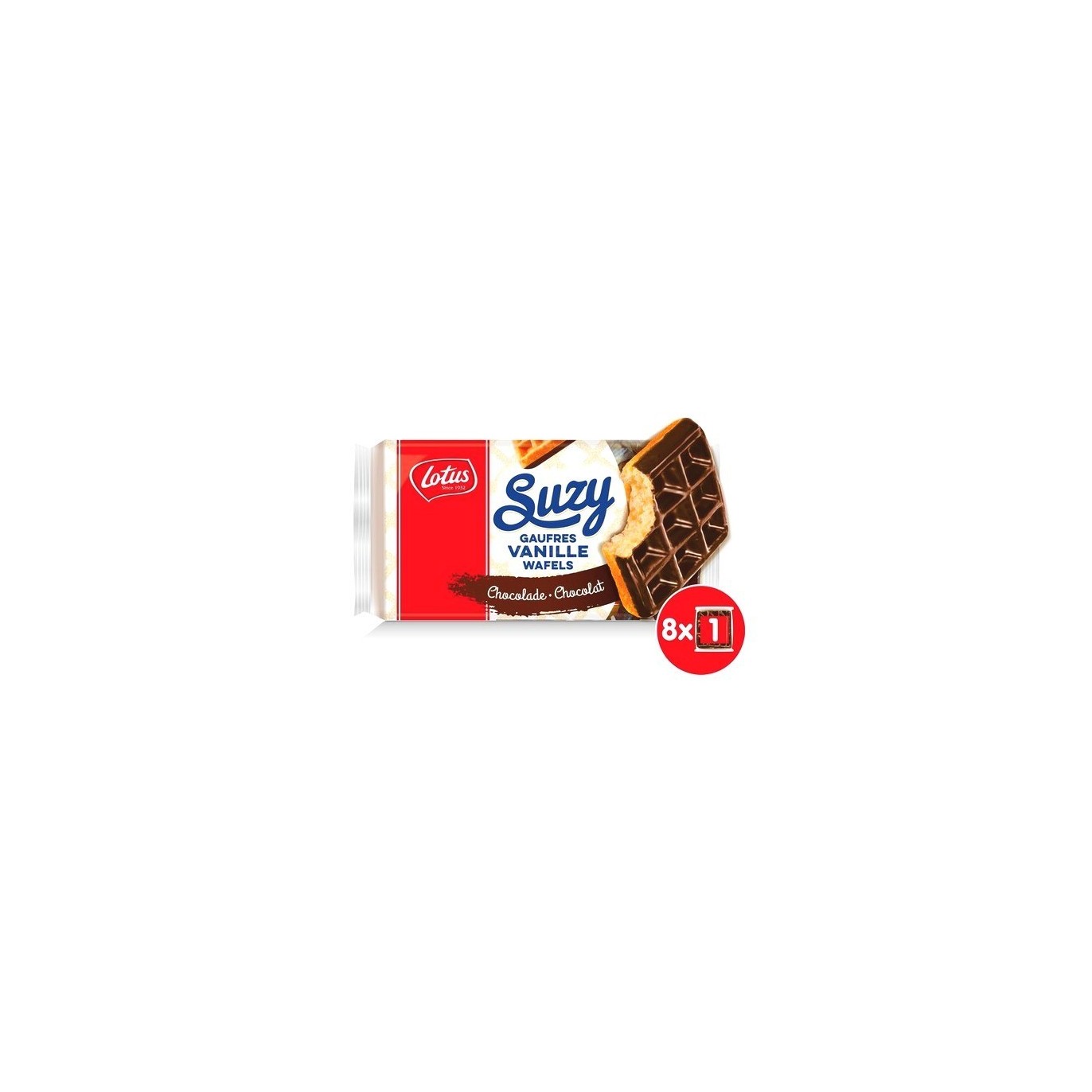 Lotus 8 gaufres Suzy vanille chocolat 296 gr
