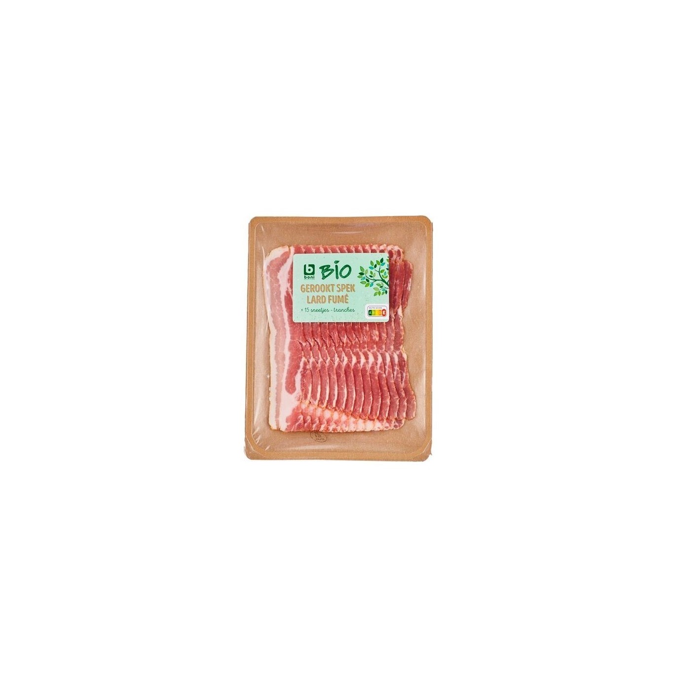 Boni Selection BIO lard fumé tranches 150 gr Boni Selection BIO - 1