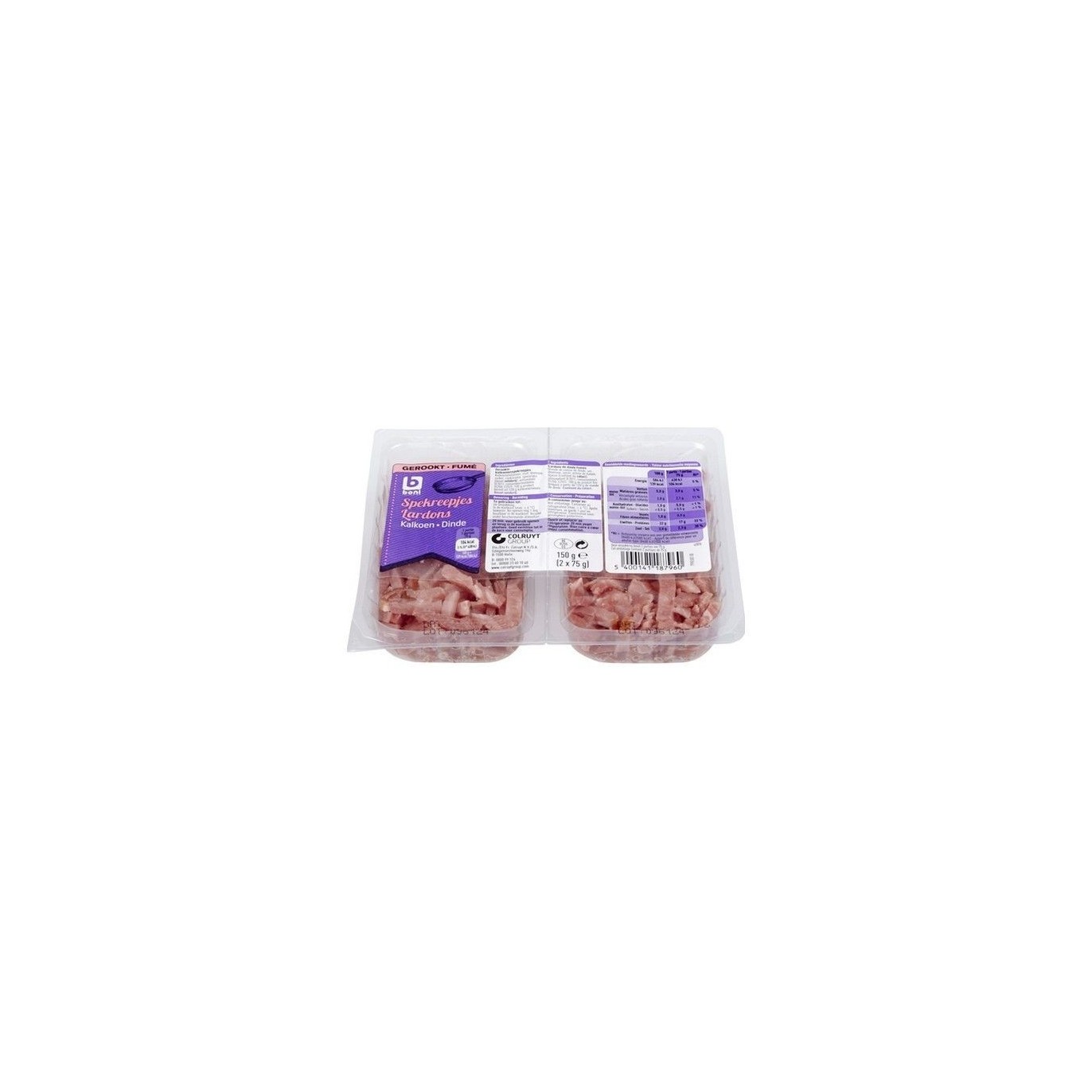 Boni Selection lardons dinde fumée 2x 75 gr