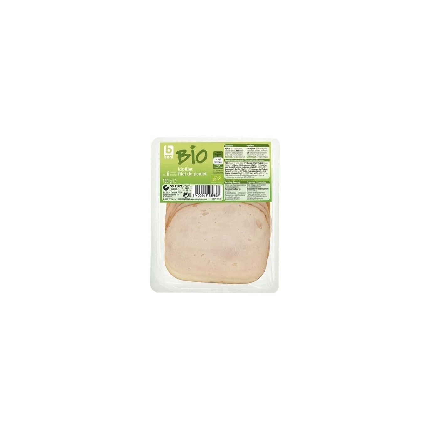 Boni Selection BIO filet de poulet tranches 100 gr