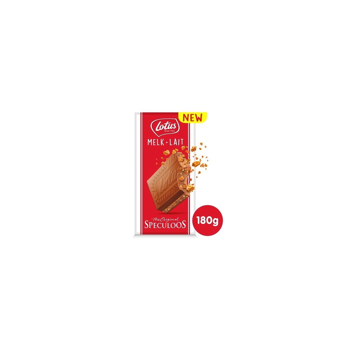 Lotus tablette chocolat lait speculoos crumble 180 gr