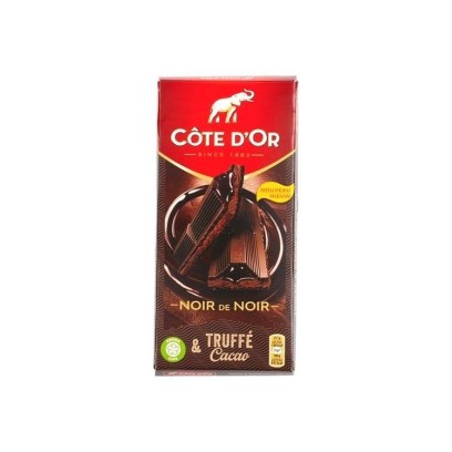 Côte d'Or tablette noir truffé cacao 190 gr