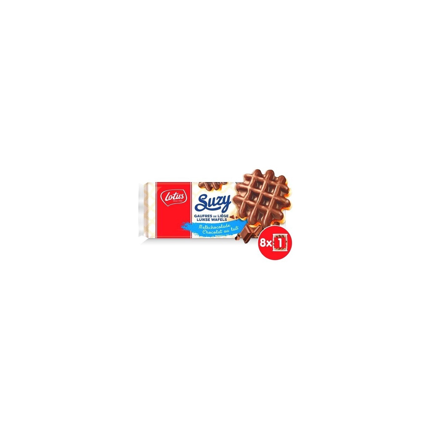 Lotus 8 gaufres Liège Suzy chocolat lait 460 gr