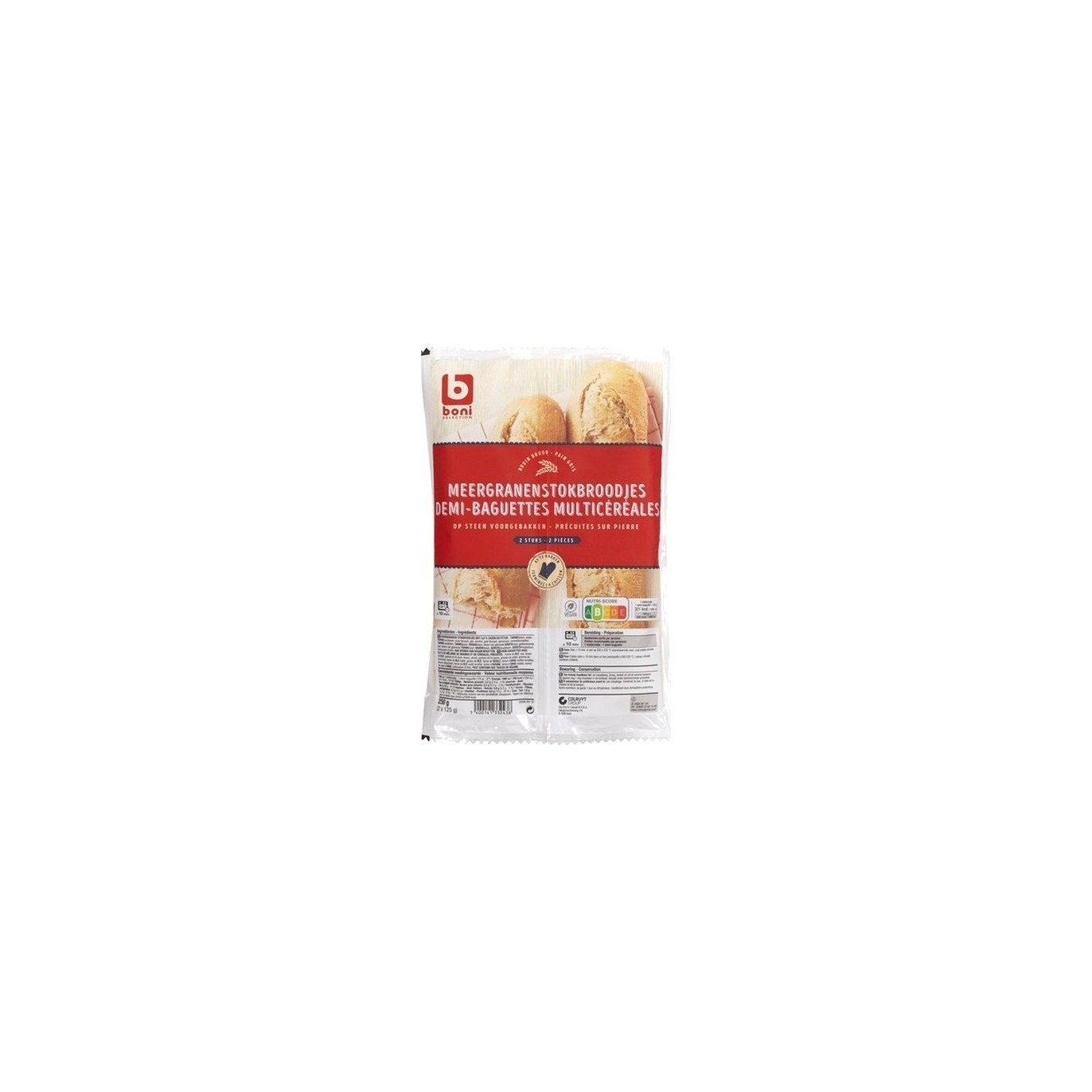 Boni Selection demi-baguettes multicéréals 2x 125 gr