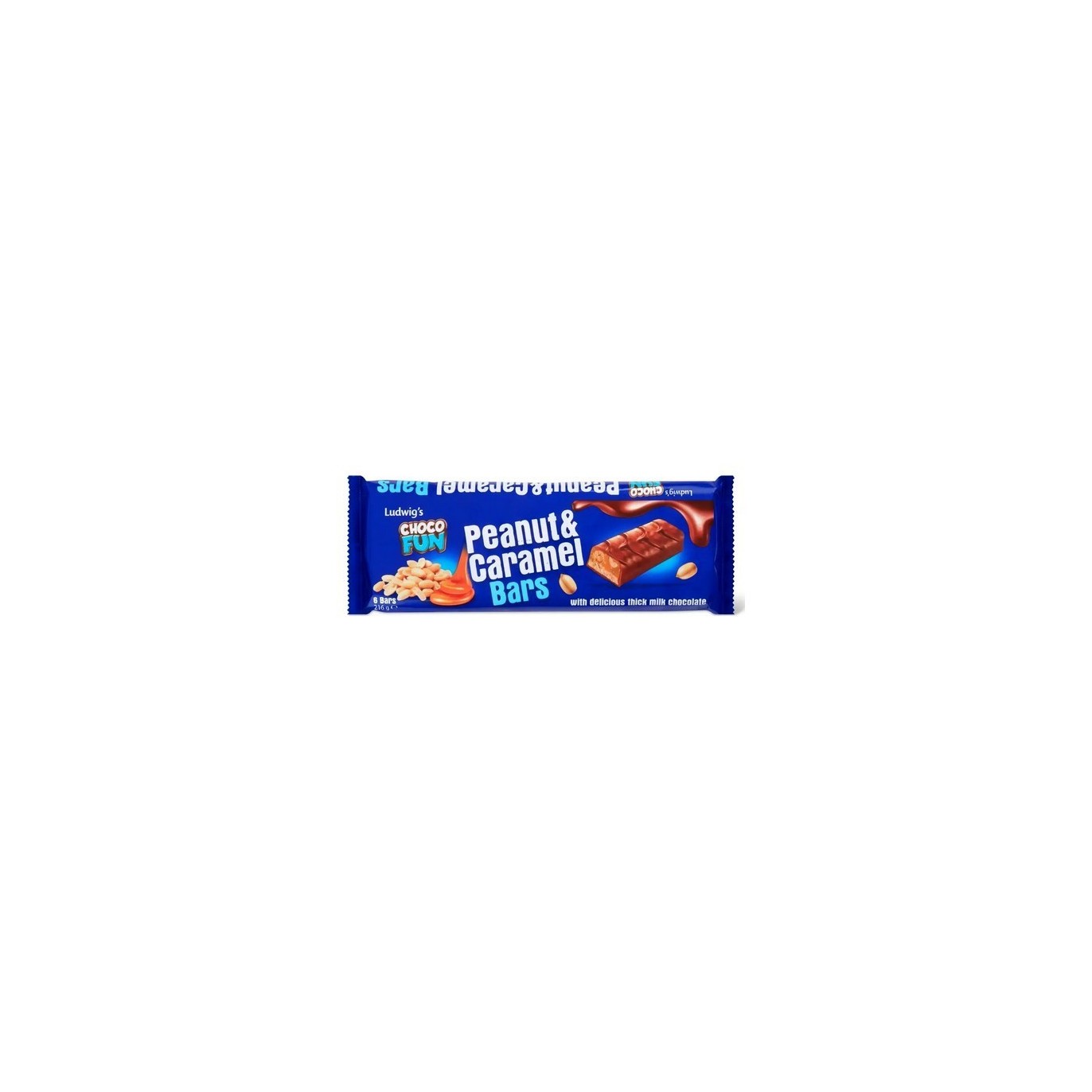 Ludwig's Choco Fun cacahuète caramel barre 6x 36 gr