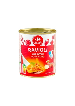 Carrefour Classic ravioli pur boeuf 800 gr