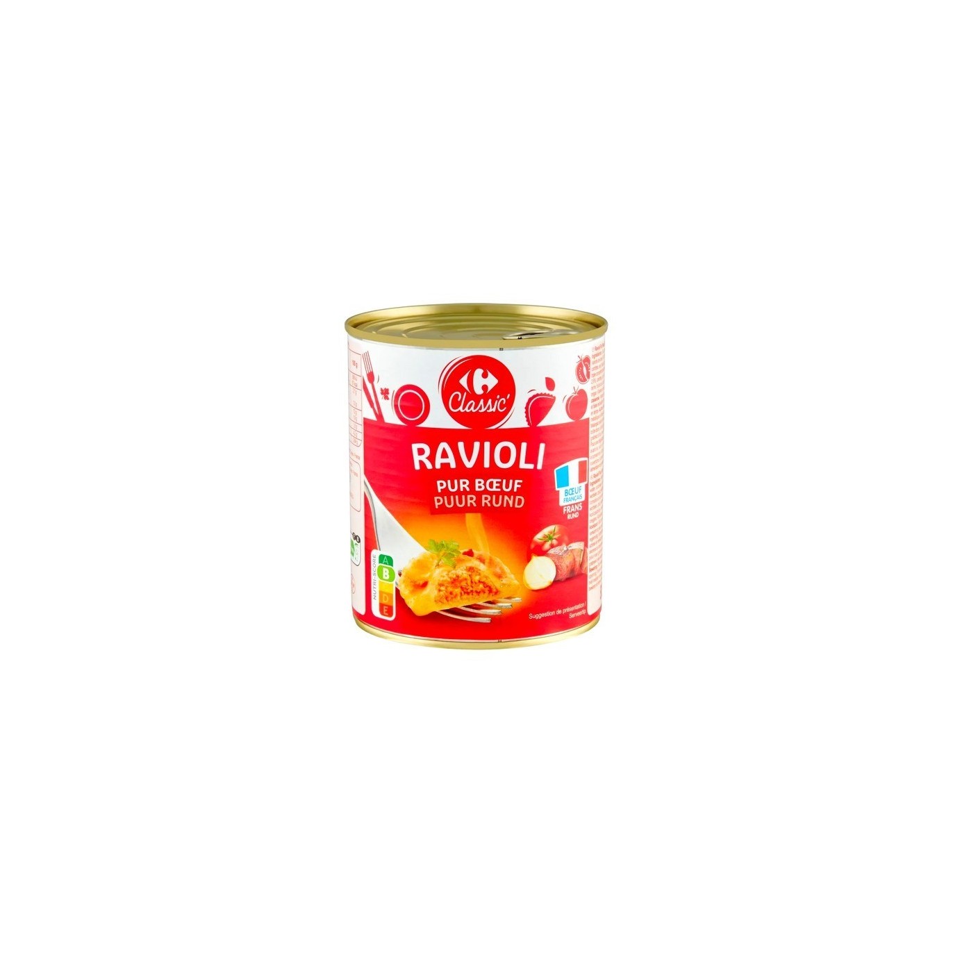 Carrefour Classic ravioli pur boeuf 800 gr