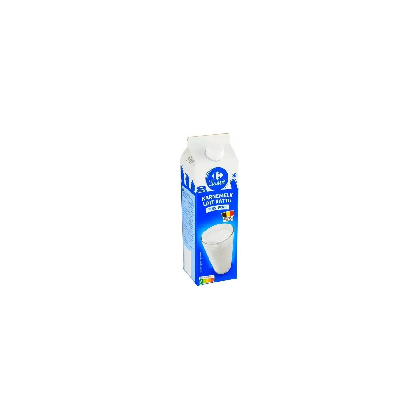 Carrefour lait battu frais 1 litre