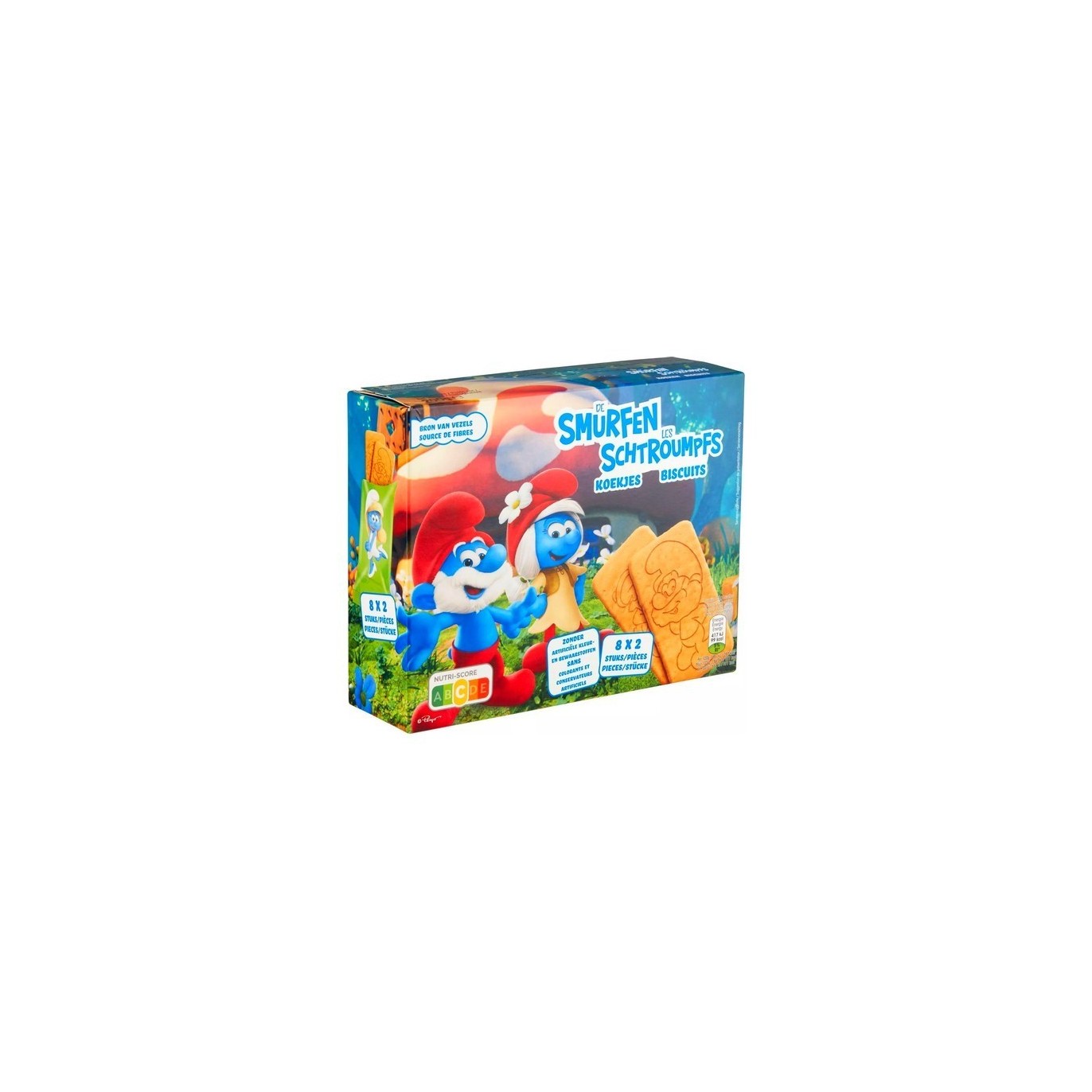 Les Schtroumpfs biscuit nature 8x 2 pc 200 gr