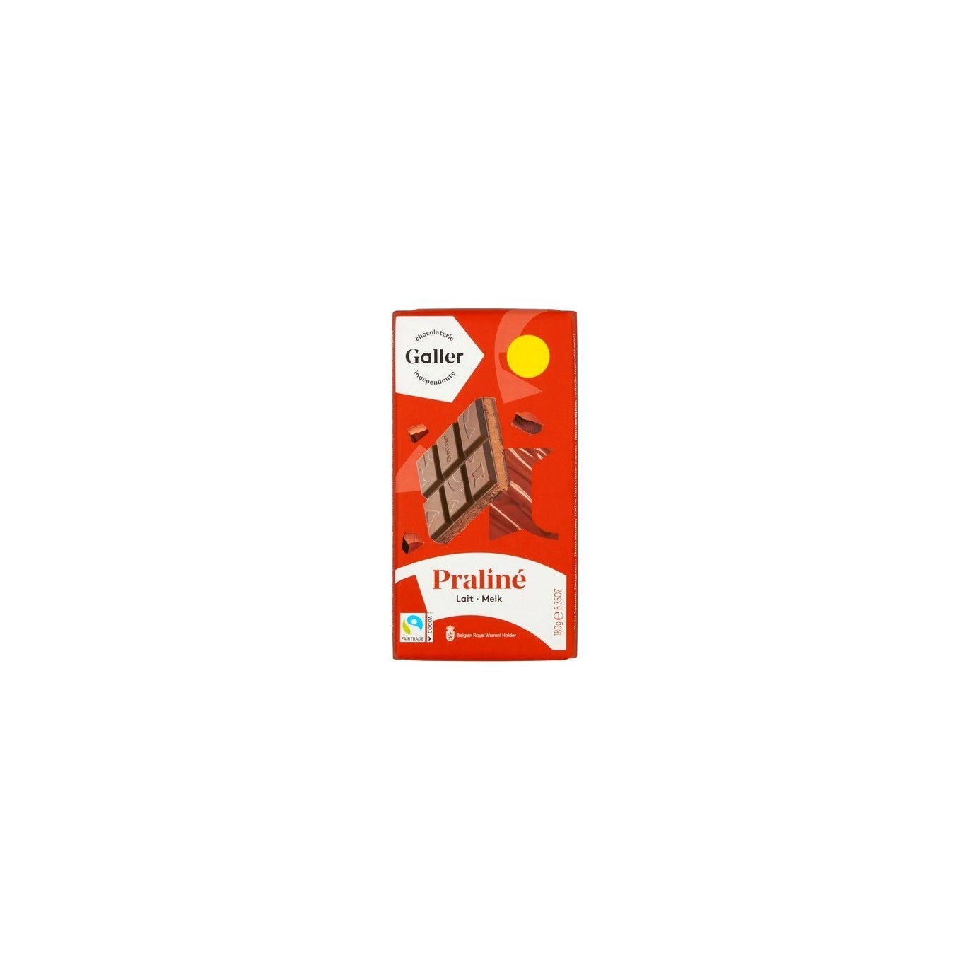 Galler tablette chocolat lait praliné 180 gr