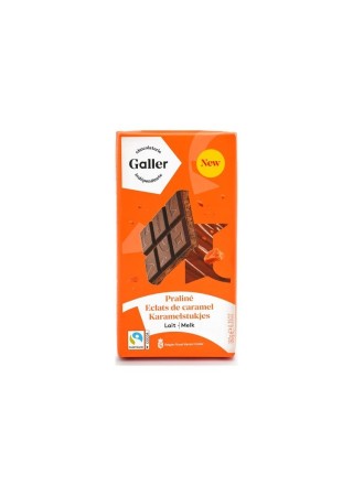 Galler tablette chocolat lait praliné éclats caramel 180 gr