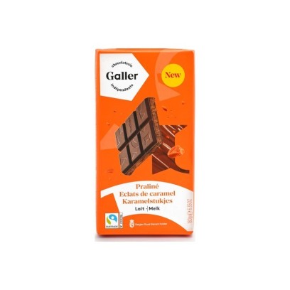 Galler tablette chocolat lait praliné éclats caramel 180 gr