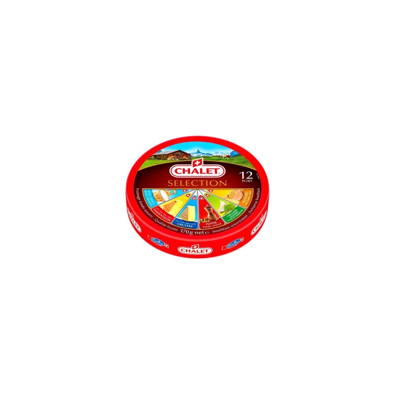 Chalet assortiment fromage 12 portions 170 gr