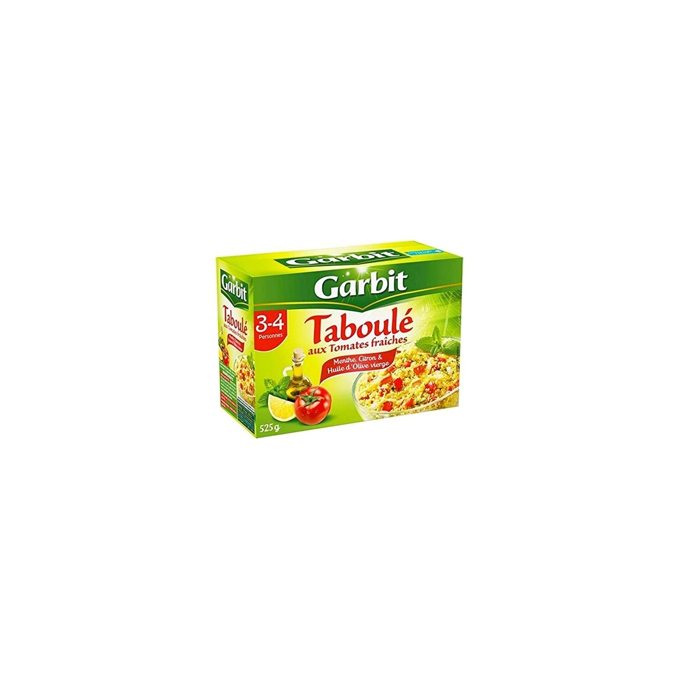 FR - Garbit taboulé tomates fraiches menthe citron huile olive 3-4 portions 525 gr