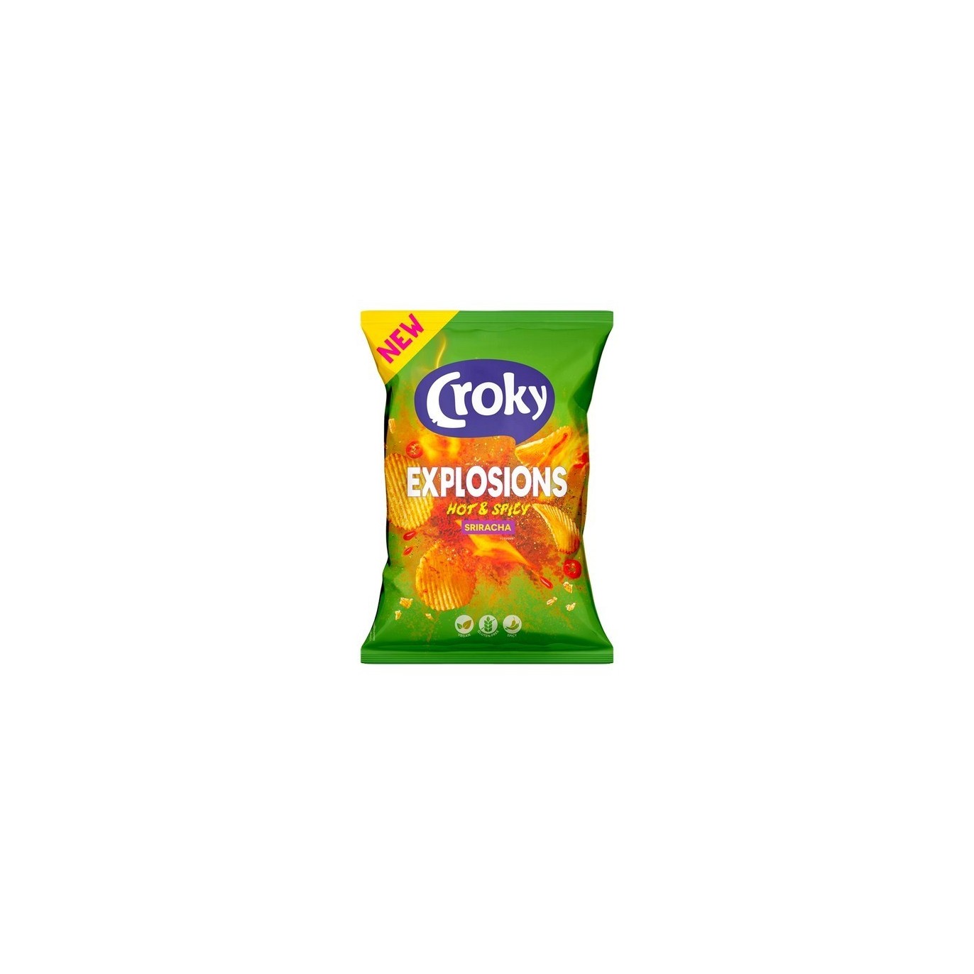 Croky Explosion chips hot & spicy Sriracha 150 gr
