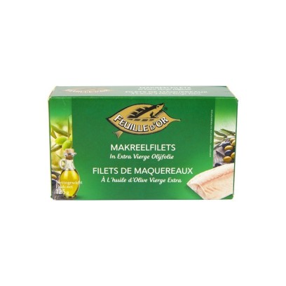 Feuille d'Or maquereau huile olives extra vierge MSC 125 gr