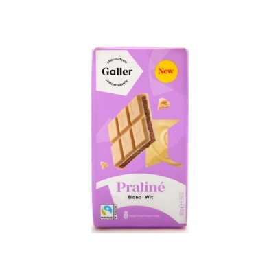 Galler tablette chocolat blanc praliné 180 gr