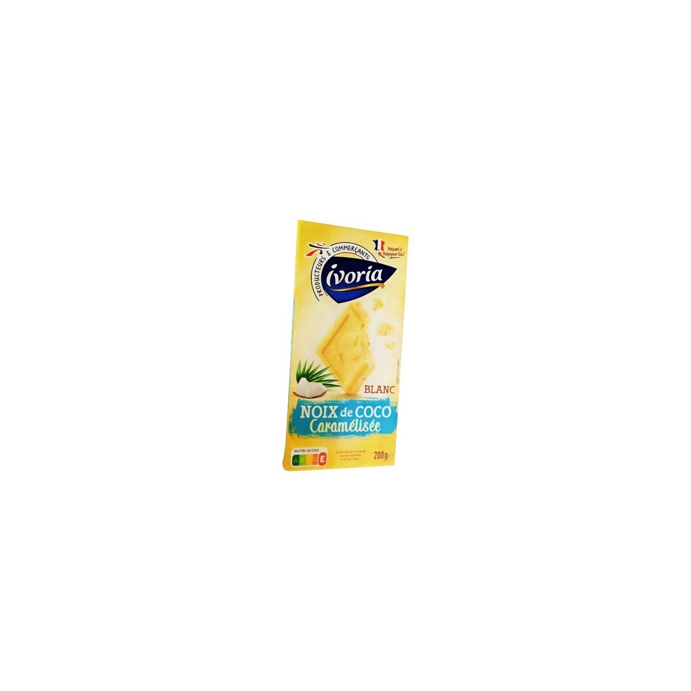 Ivoria Chocolat blanc noix de coc caramélisée 200 gr