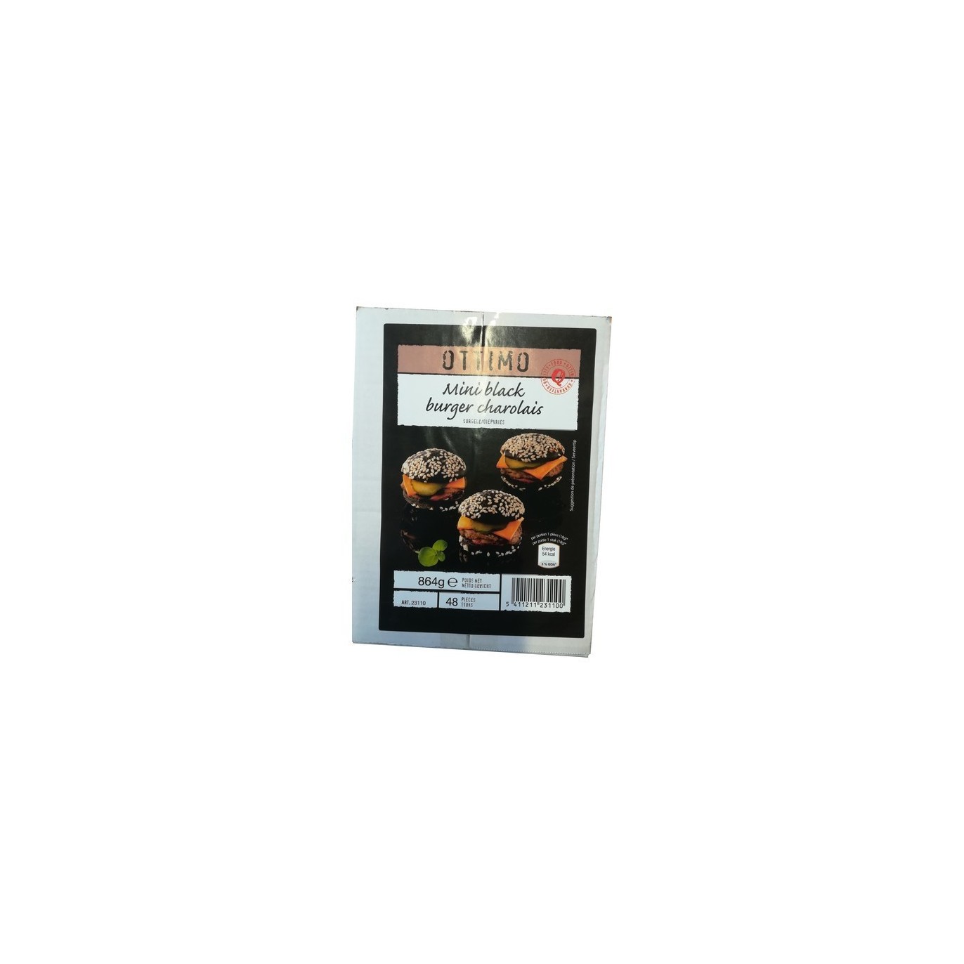 Ottimo black burger charolais 48 pcs