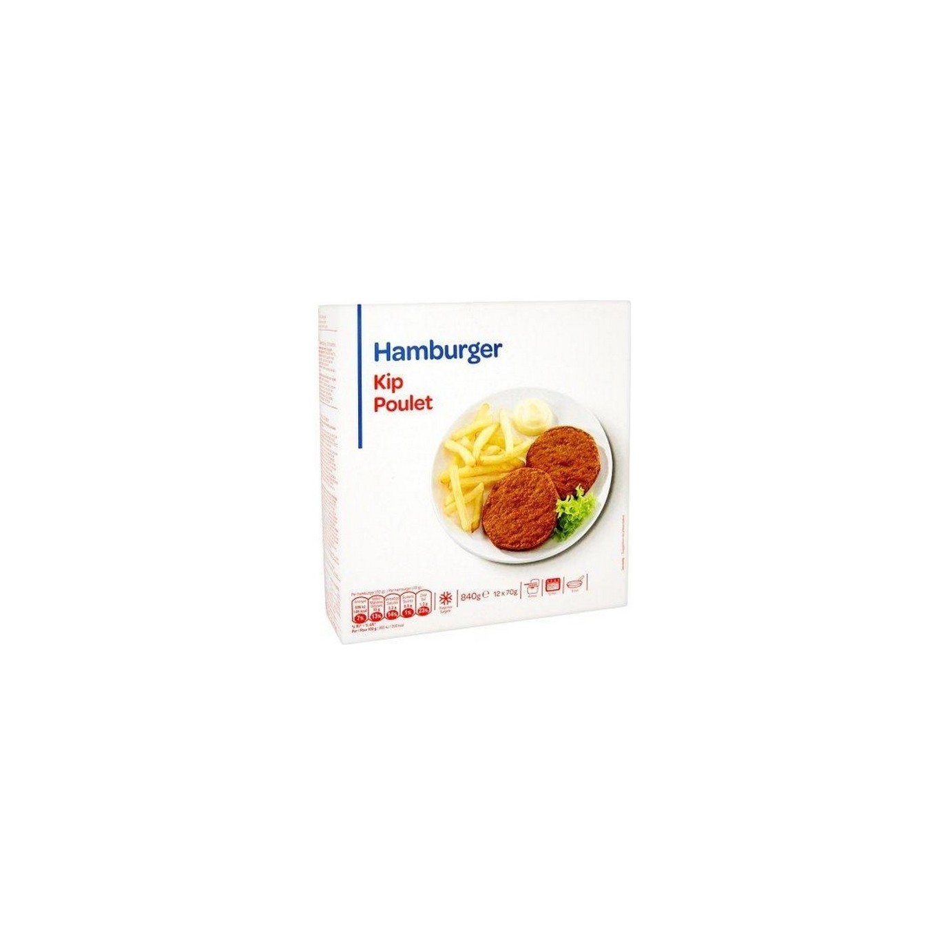 Premier prix hamburger poulet 12x 70 gr