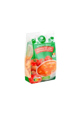 Carrefour Classic Soup velouté tomates avec boulettes 600 gr