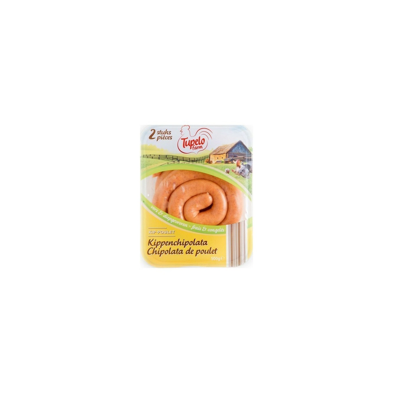 A - Tupelo farm 2 chipolatas de poulet 500 gr