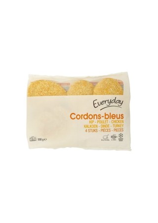 Everyday 4 cordon bleu poulet-dinde 500 gr