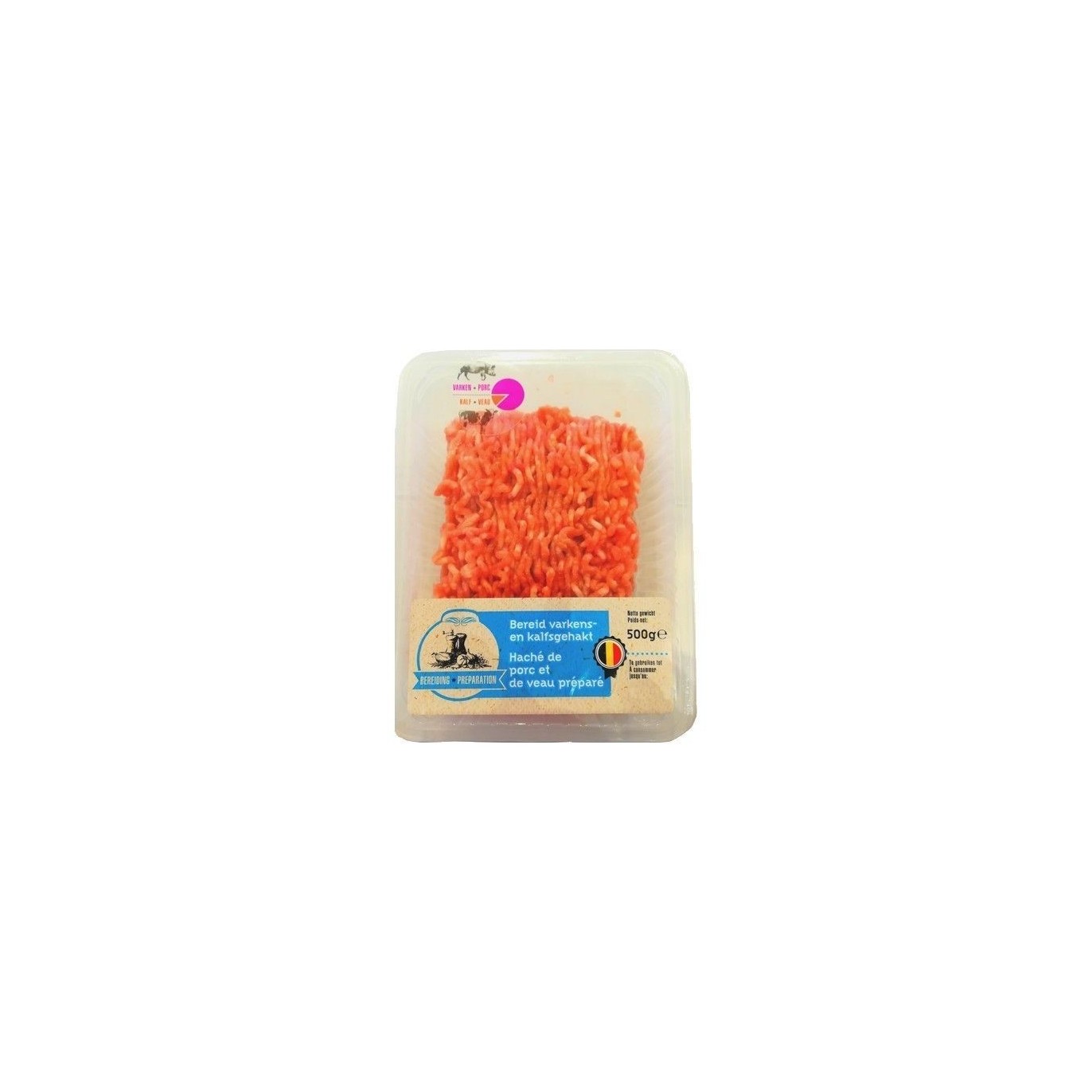 L - Haché Porc Veau préparé 500 gr chockies boucherie