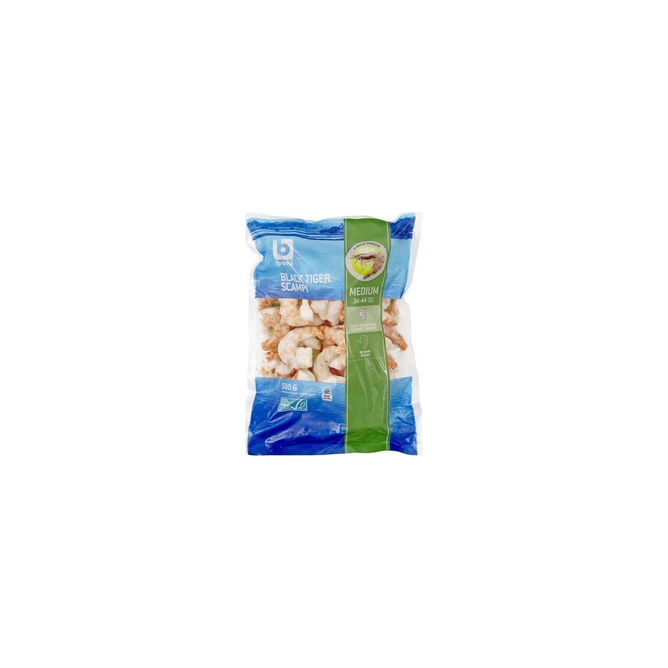Boni Selection scampis black tiger blanchis (34-44) 500 gr