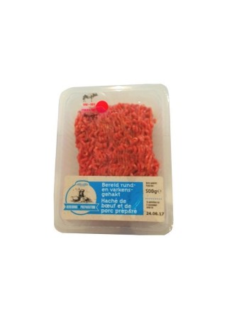 L - Haché Porc Boeuf préparé 500 gr chockies boucherie