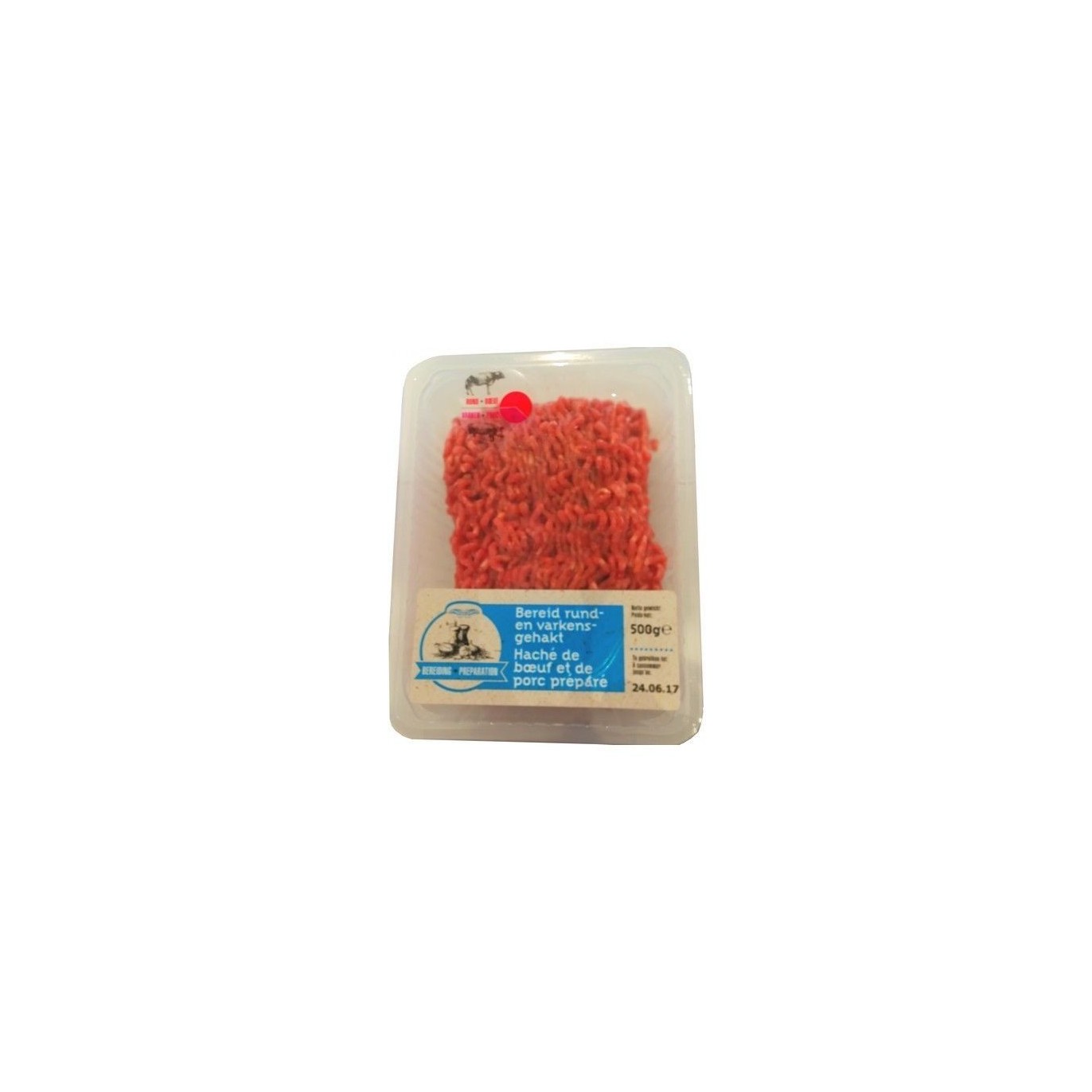 L - Haché Porc Boeuf préparé 500 gr chockies boucherie