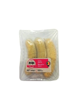 L - Boudin blanc 3x 180 gr chockies boucherie belge