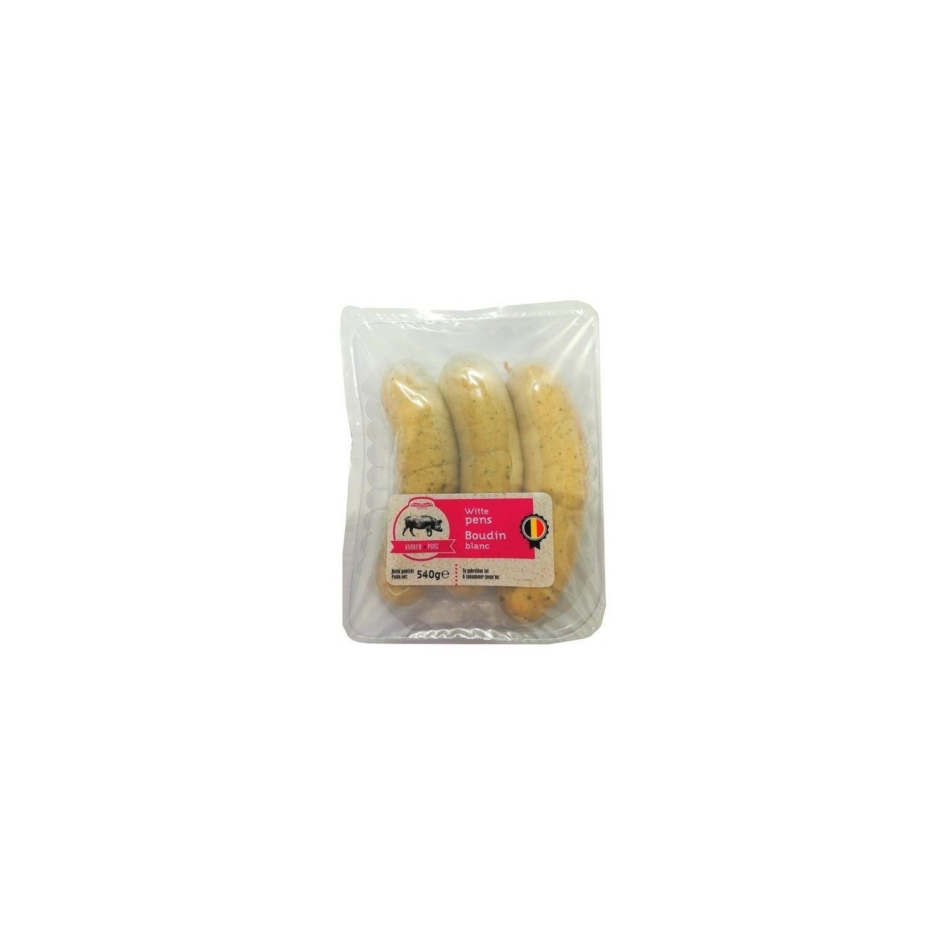 L - Boudin blanc 3x 180 gr chockies boucherie belge