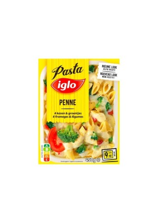 Iglo Pasta Penne 4 fromages et petits légumes 450 gr