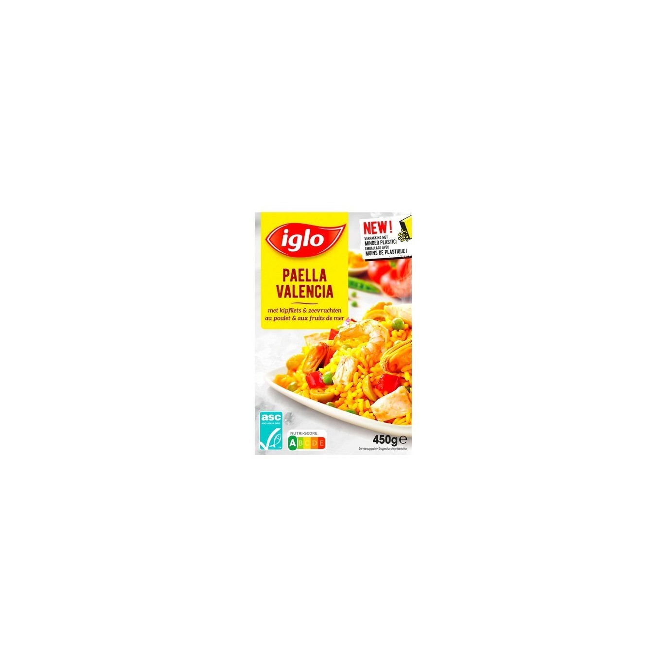 Iglo Paëlla Valencia poulet fruits de mer 450 gr