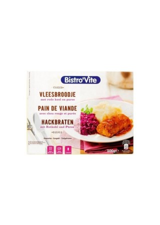 BISTRO VITE pain de viande choux rouge purée BELFREEZE