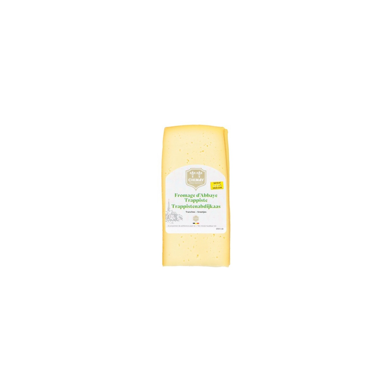 Loncha grande de queso trapense Chimay ± 275 gr CHOCKIE