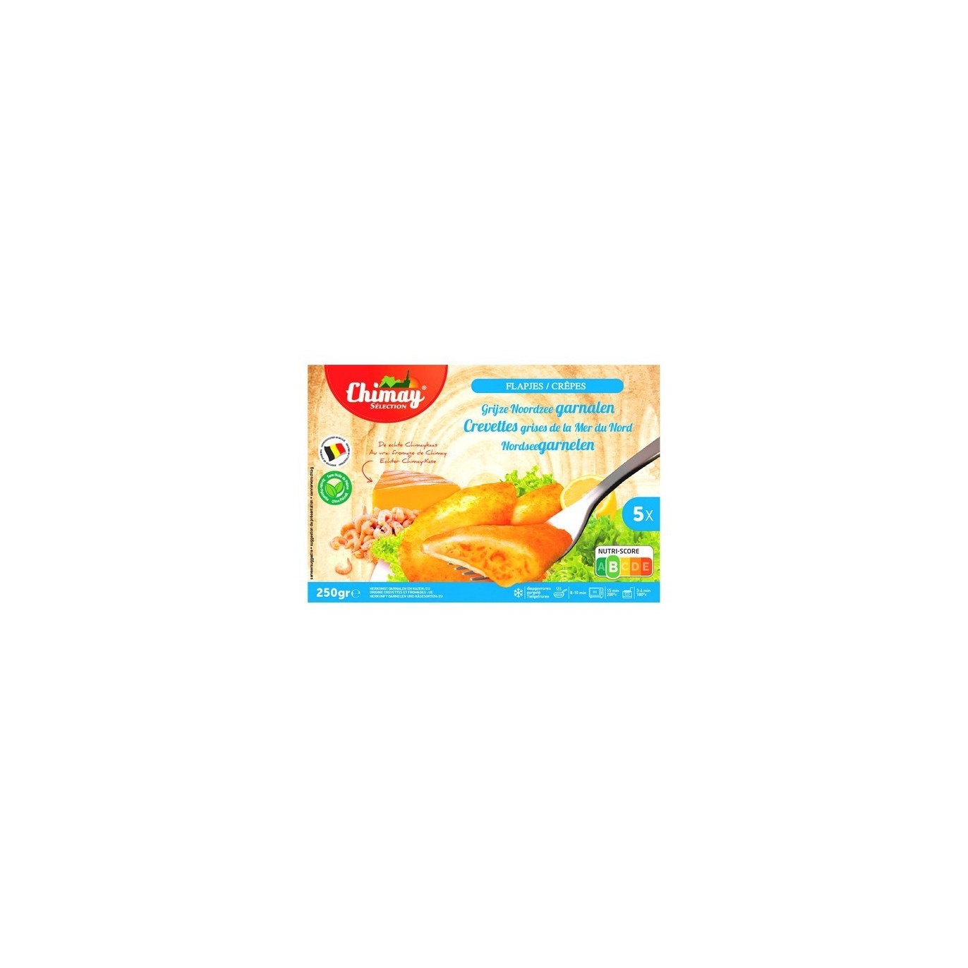 Chimay 5 crêpes Crevettes Grises Mer Nord 250 gr