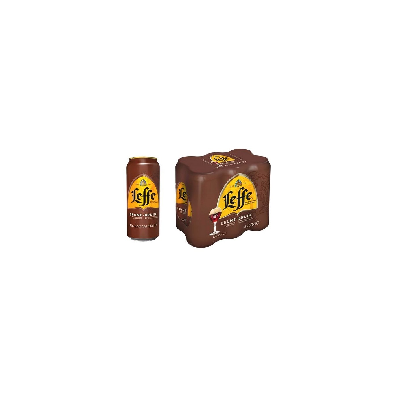 Leffe brune canette 6