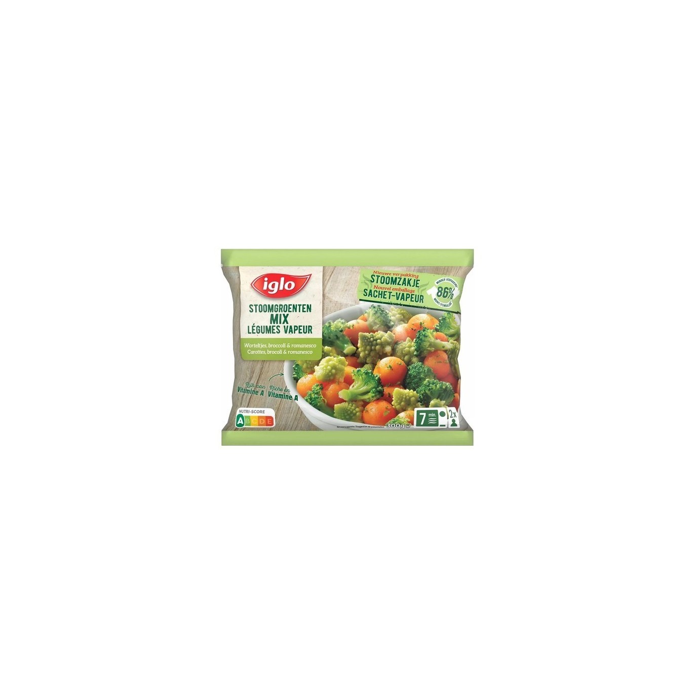 CB - Iglo légumes vapeur carottes brocoli romanesco 300 gr