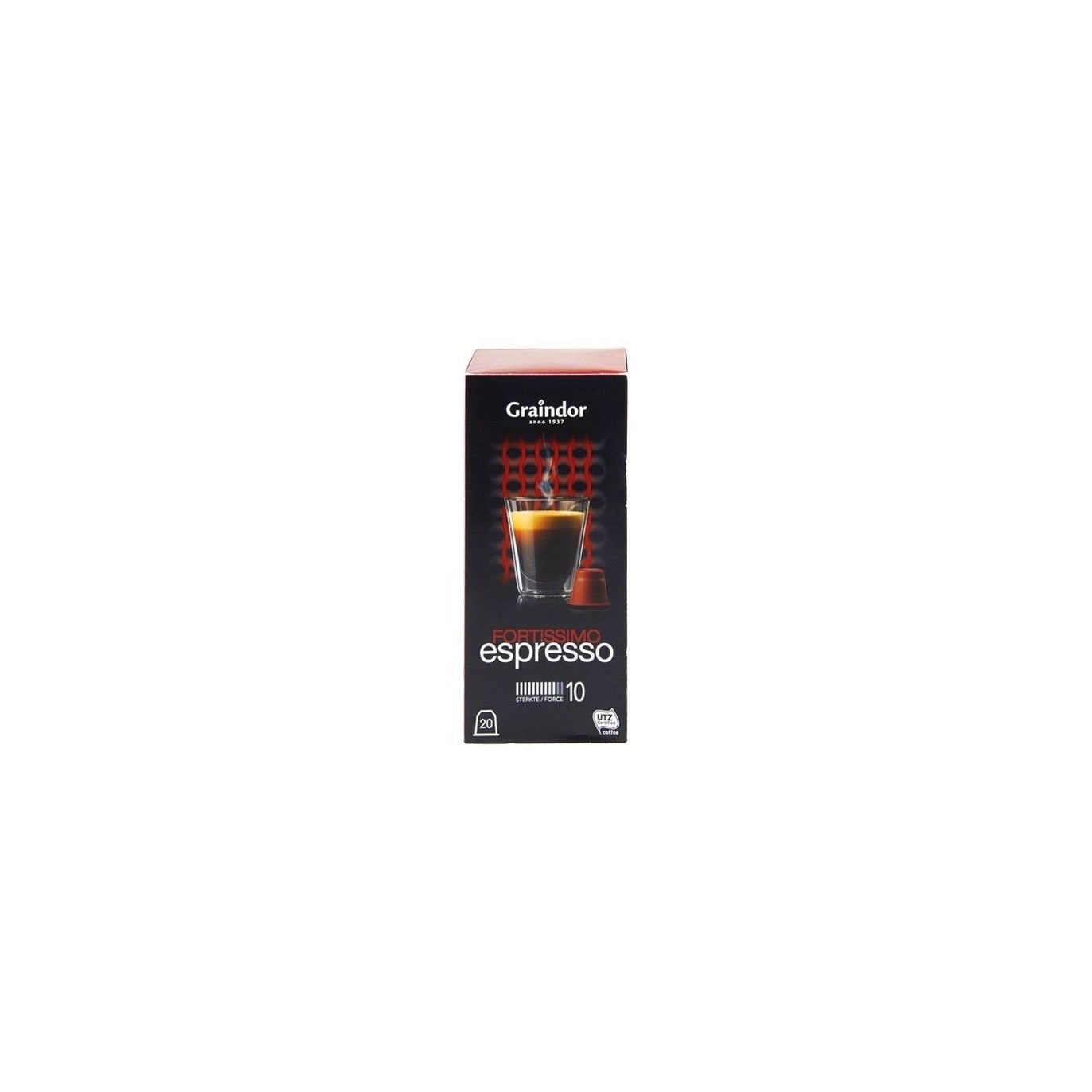 Graindor café Espresso Fortissimo 20 capsules CHOCKIES