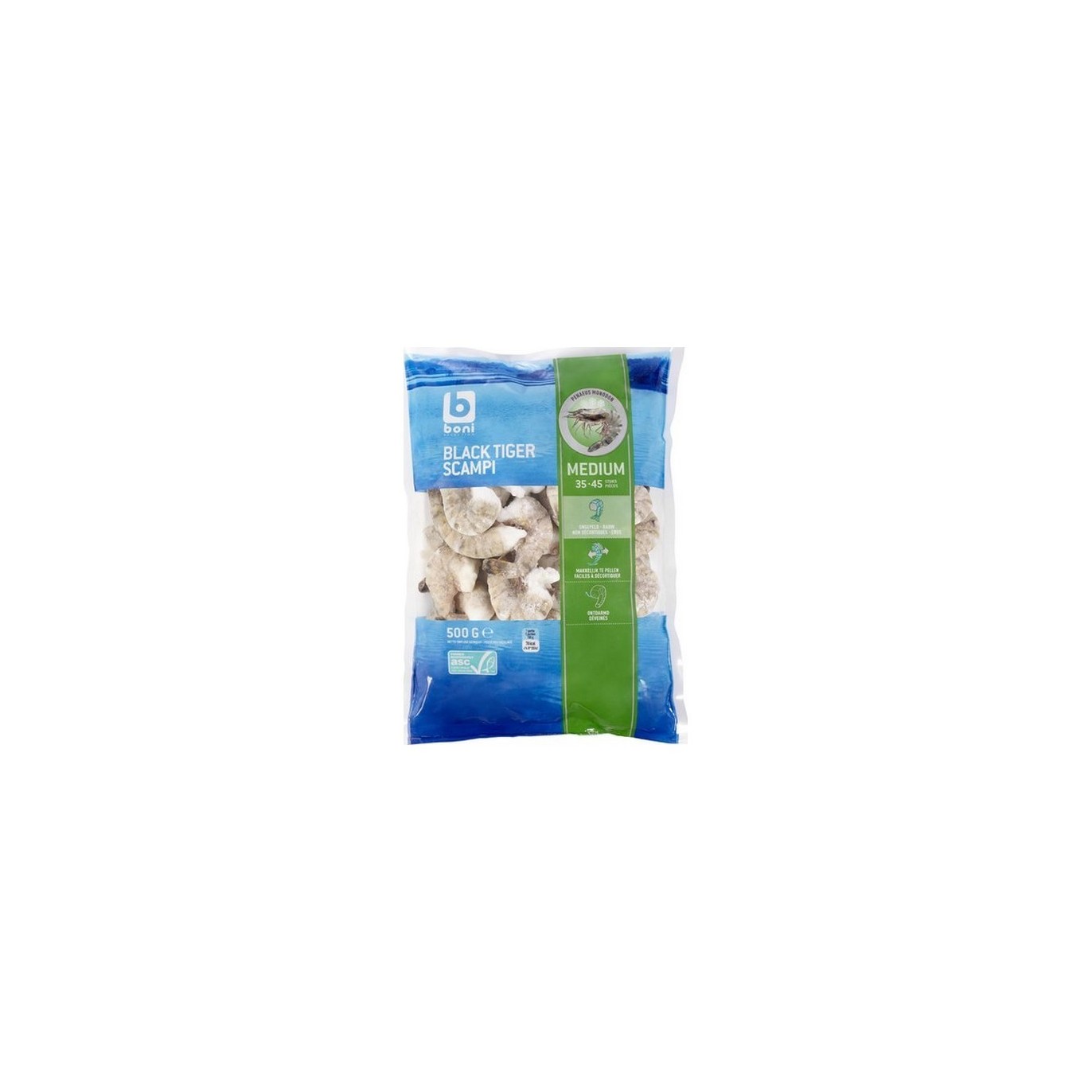 Boni Selection scampis black tiger crus (35-45) 500 gr
