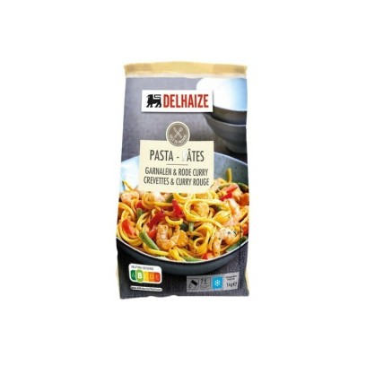 Delhaize pâtes aux crevettes et curry rouge - Belfreeze