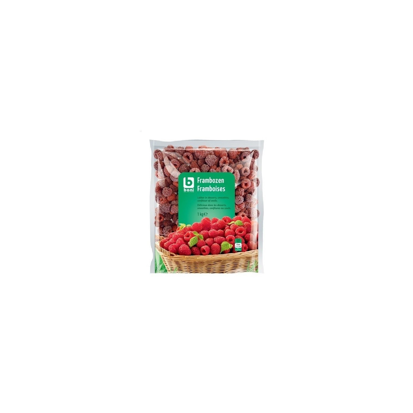 BONI SELECTION framboises surgelées 1kg BELFREEZE
