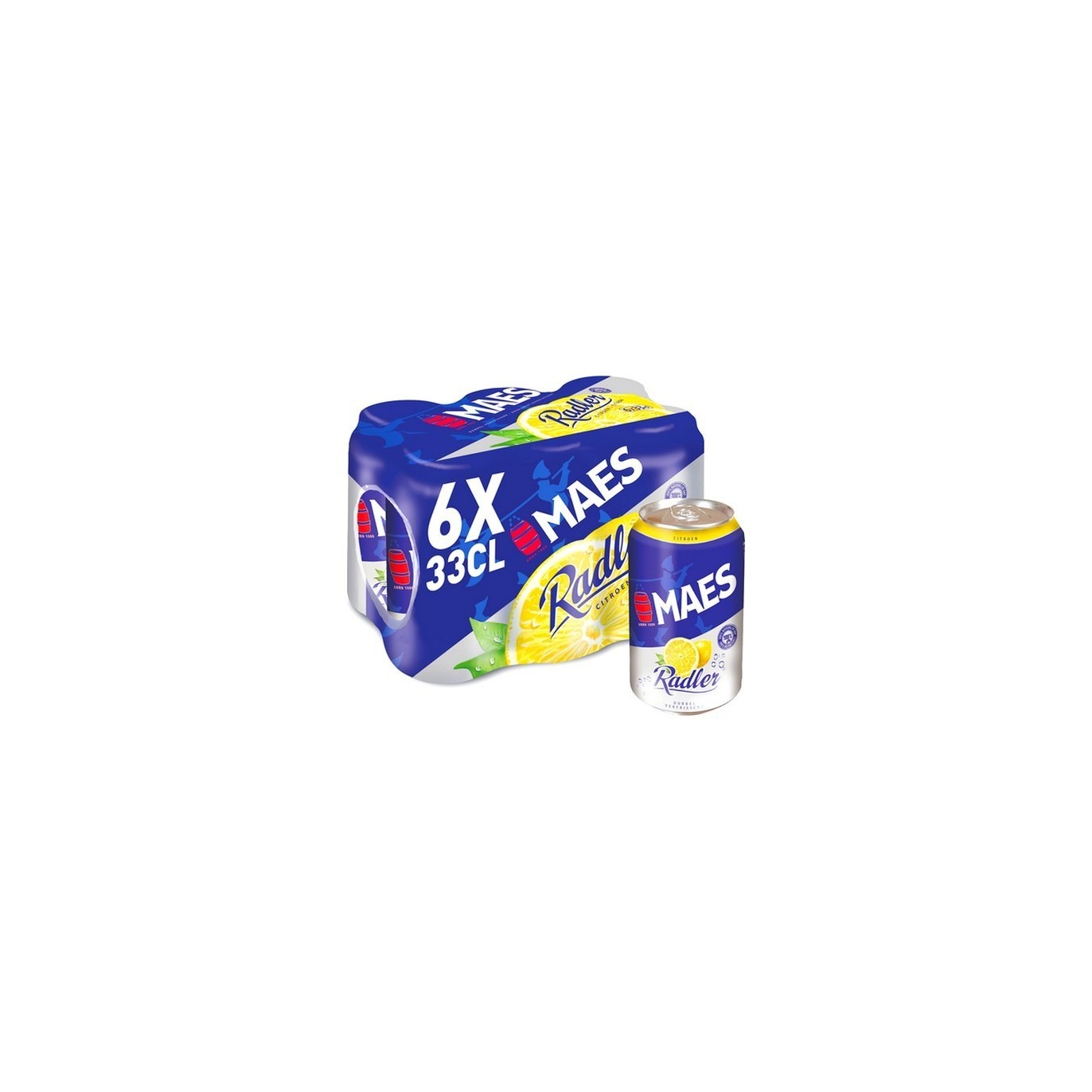 Maes Radler citron 2% can 6x 33 cl