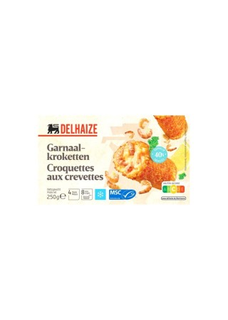 Delhaize 4 croquetas 40 de gambas 250 gr Entrega Congeladas Belgas